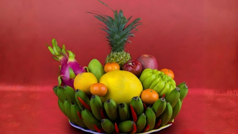 Cách bày mâm ngũ quả miền Bắc