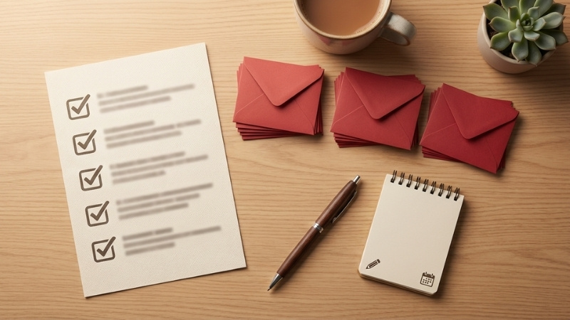 Checklist 30 giây chọn bao lì xì theo đối tượng, ngân sách và cách trao để chuẩn bị Tết nhẹ đầu