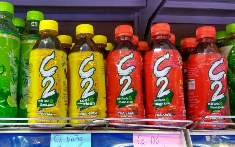 Lượng calo khác biệt giữa các hương vị trà C2