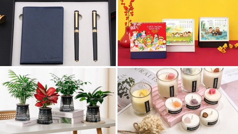 Sổ tay, lịch bàn, cây mini hay nến nhẹ mùi đều là quà Tết an toàn, dễ tặng