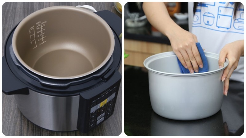 Đảm bảo nồi khô ráo trước khi sử dụng lại