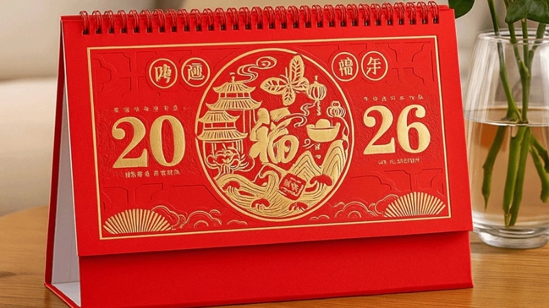 Lịch Tết treo trong nhà và văn phòng thiết kế theo phong thuỷ
