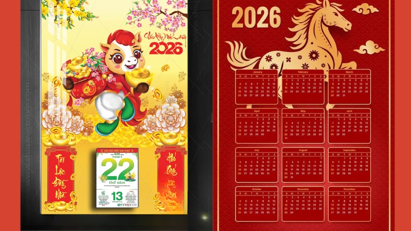 Lịch treo nhà là loại lịch phục vụ sinh hoạt hằng ngày của gia đình