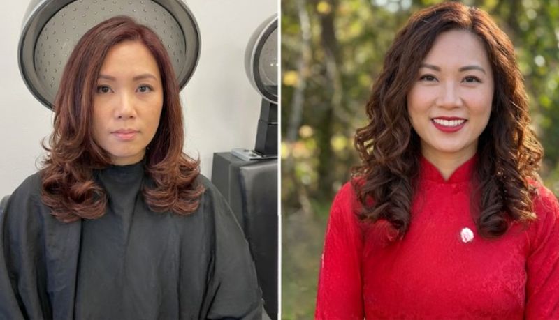 Mái tóc sau khi chăm sóc tại salon