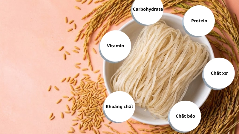 Thành phần dinh dưỡng của bún gạo khô
