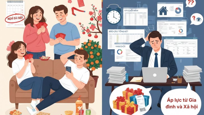 So sánh Tết sinh viên và Tết dân văn phòng