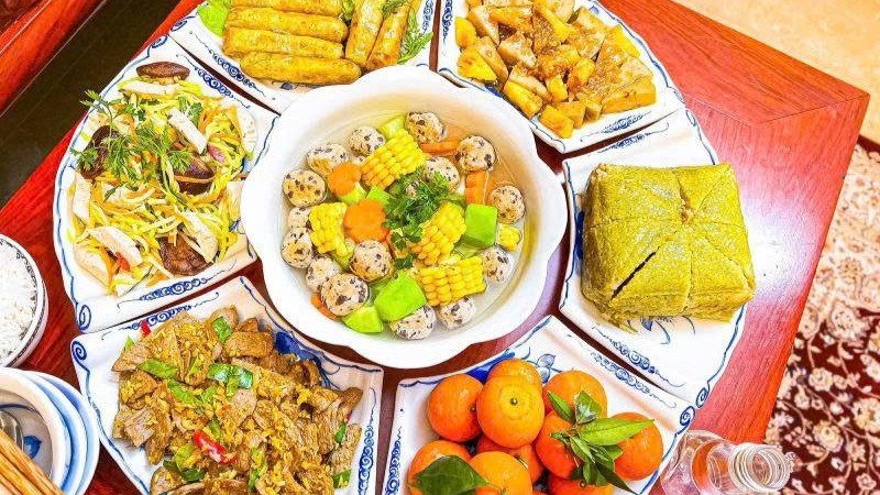 Mâm cỗ chay truyền thống