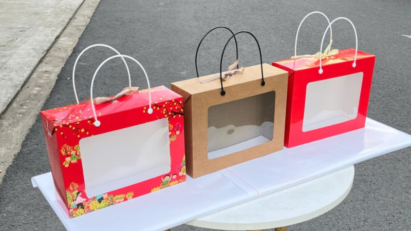 Hộp giấy kraft đựng quà tết