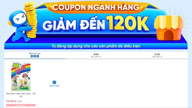 Voucher ngành hàng cho nhóm sản phẩm cụ thể