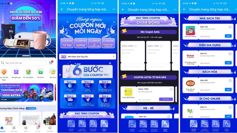 Từng bước săn voucher trên app Tiki