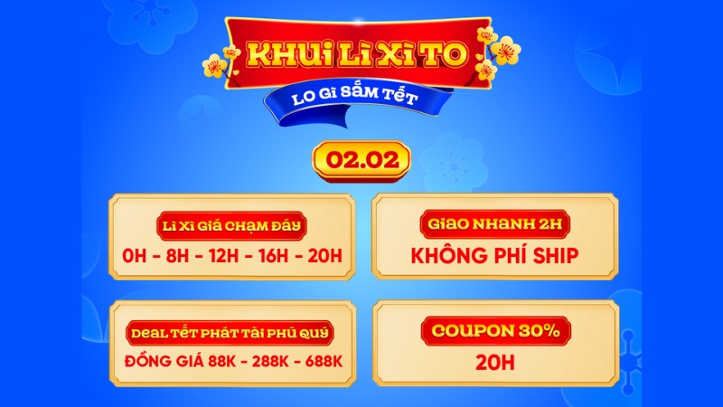 Timeline săn voucher Tết Tiki