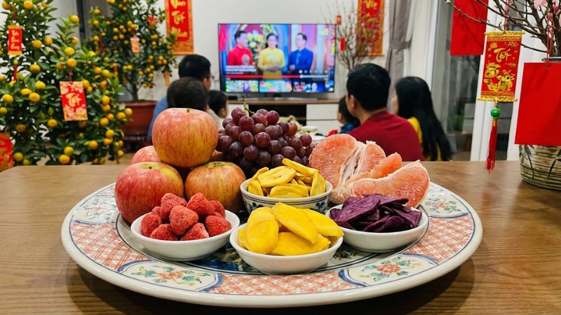 Đĩa trái cây ngày Tết