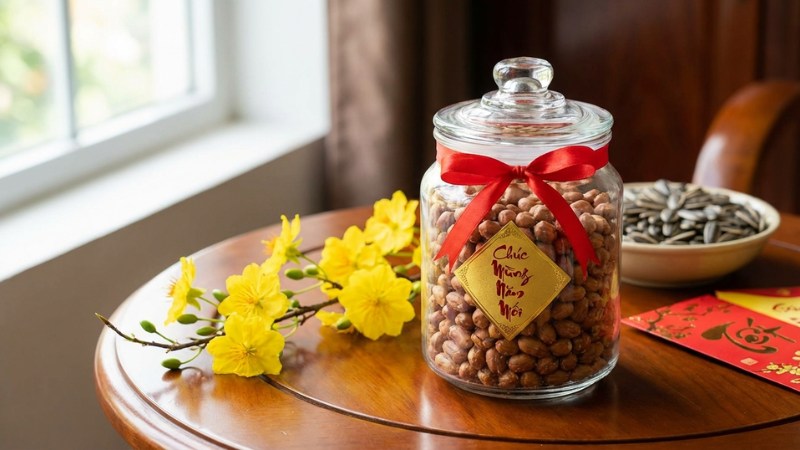 Hũ đậu phộng rang kiểu Tết