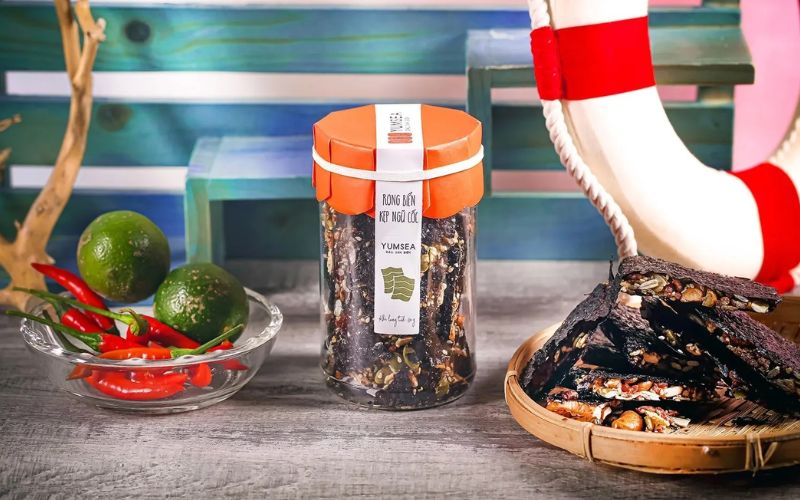 Rong biển kẹp hạt và ngũ cốc