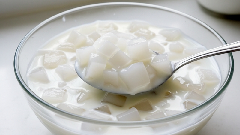 Không dùng thạch dừa để thay thế hoàn toàn các bữa ăn chính