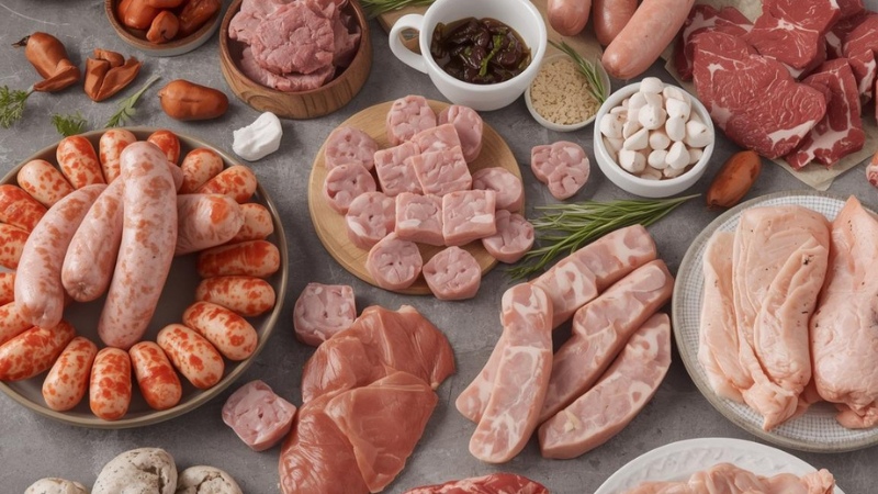 Hàm lượng protein đến từ nguyên liệu thịt làm nên xúc xích