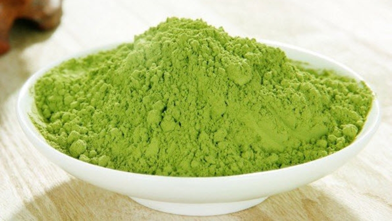 Bột chuẩn phải có màu xanh sáng như ngọc bích