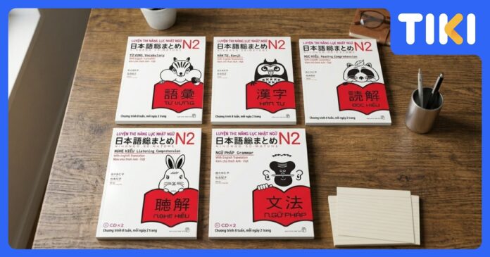 Top 16+ sách luyện thi N2 JLPT hiệu quả nhất 2025