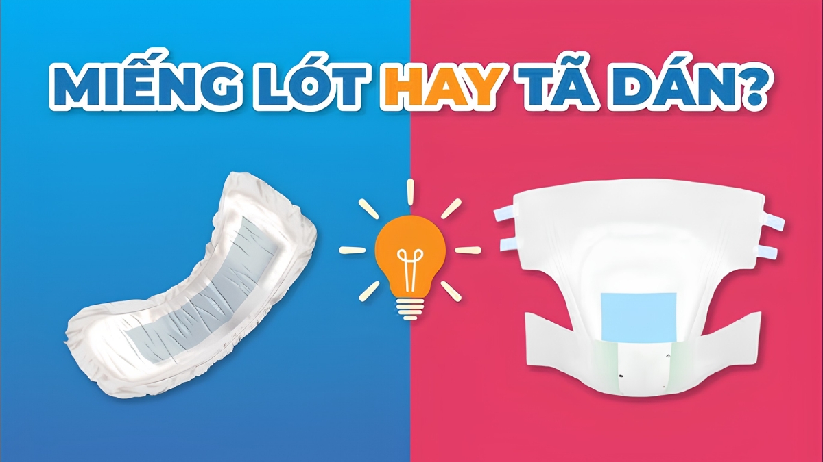 Kết hợp cả miếng lót và tã dán