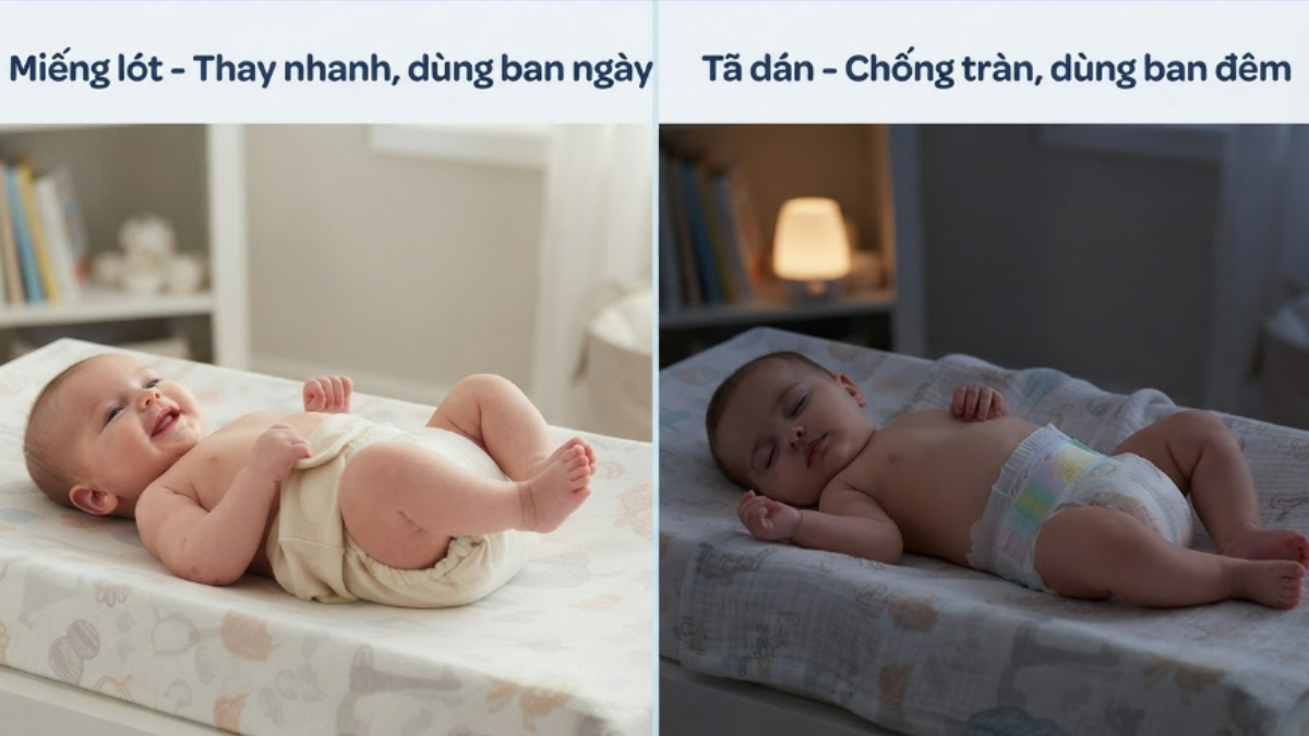 So sánh theo thấm hút, chống tràn và độ thoáng