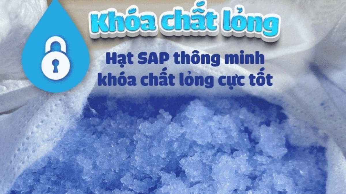 Bỉm chất lượng cần có tỷ lệ hạt SAP phân bổ đều