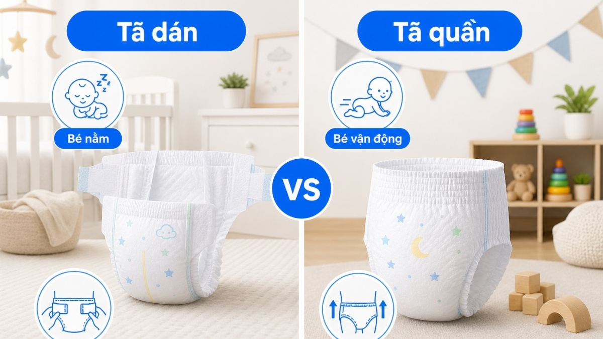 Bé vận động nhiều thì nên chọn tã quần