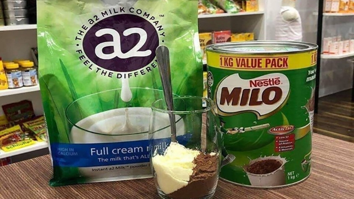 Kết hợp sữa A2 với bột Milo tạo ra thức uống có hương vị đậm đà