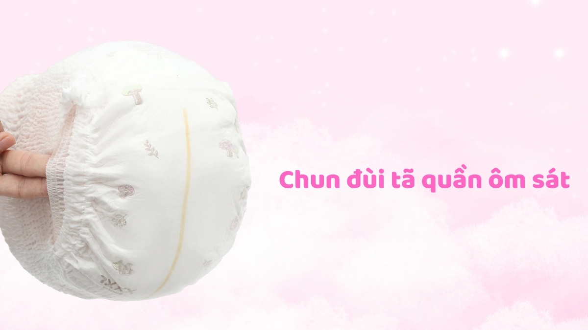 Chun đùi của tã quần Bobby có thiết kế ôm tương đối sát