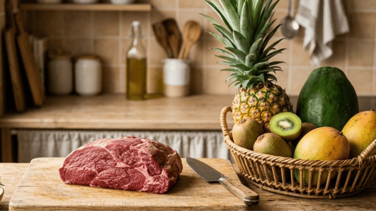 Ướp bằng trái cây chứa enzyme
