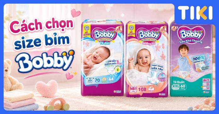 Cách chọn size bỉm Bobby cho bé