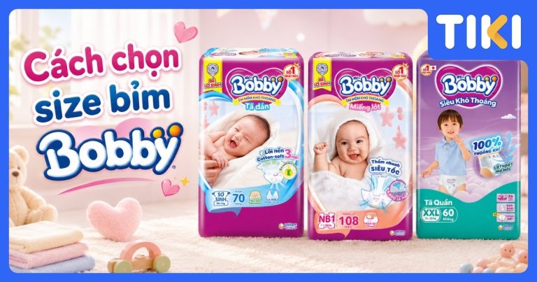 Cách chọn size bỉm Bobby theo cân nặng chính xác cho bé