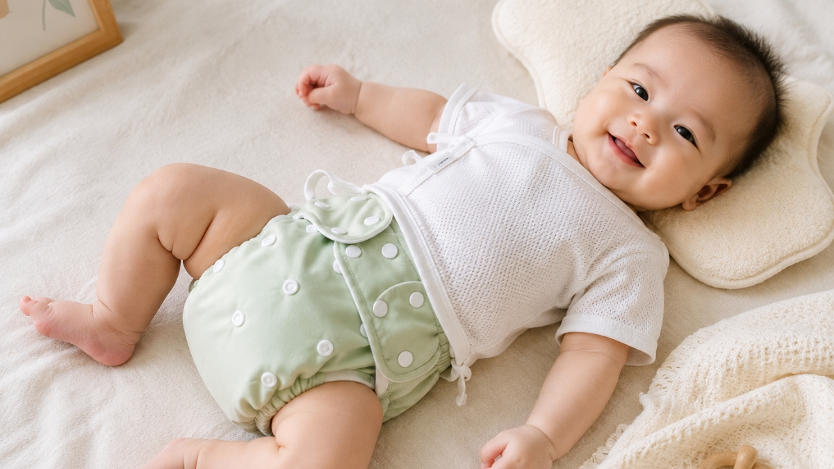 Tã vải thường phù hợp với gia đình chăm bé tại nhà