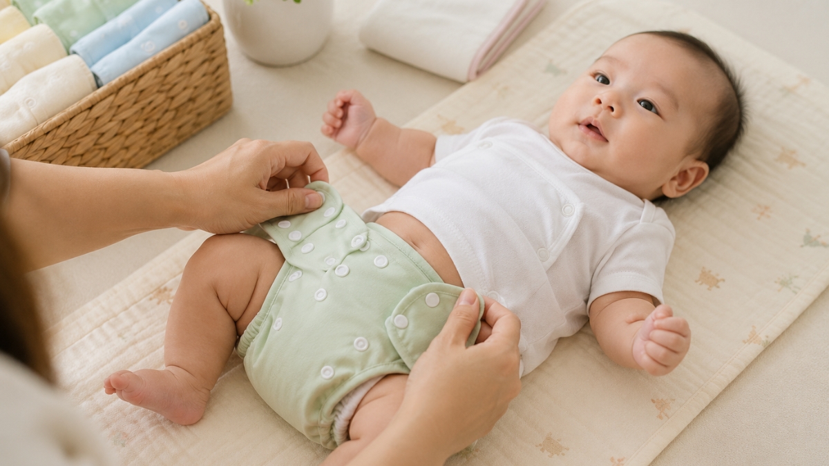 Có thể dùng tã vải ban đêm