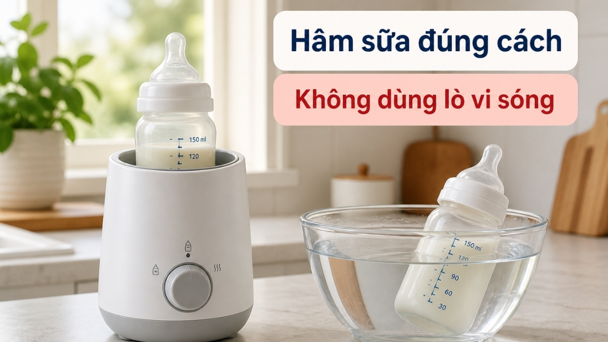 Không dùng lò vi sóng để hâm sữa