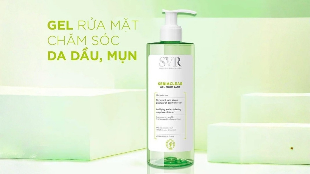 Gel rửa mặt SVR Sebiaclear Gel Moussant