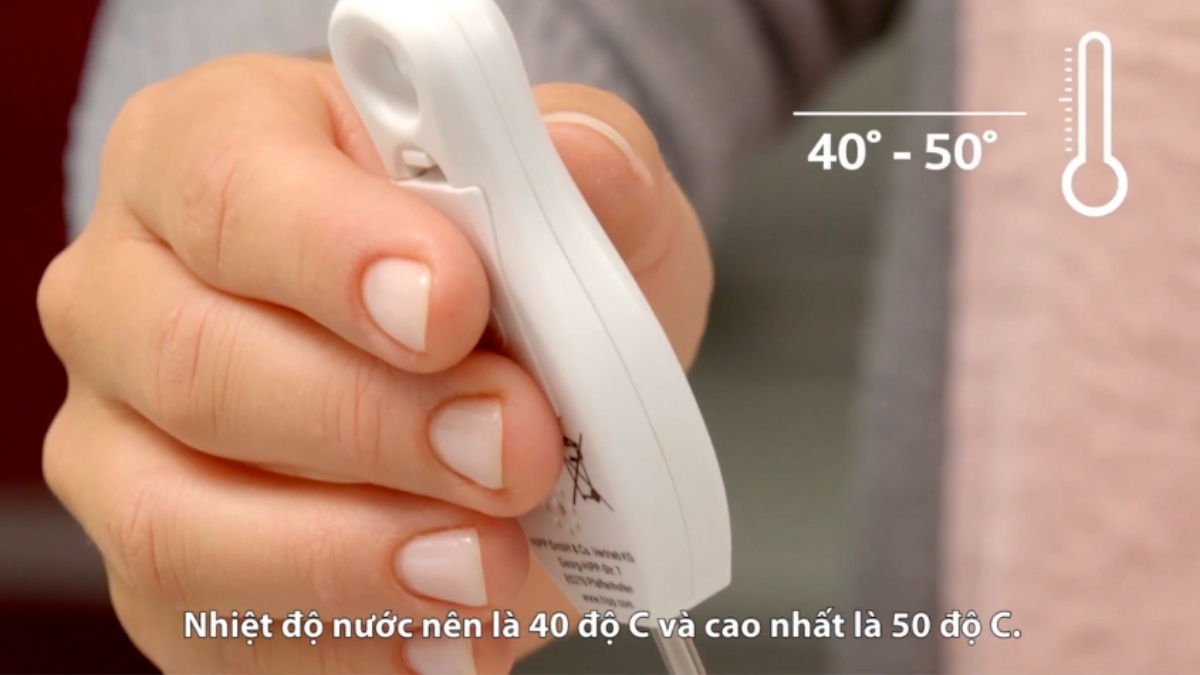 Sữa HiPP yêu cầu nhiệt độ nước pha sữa từ 40 - 50 độ C