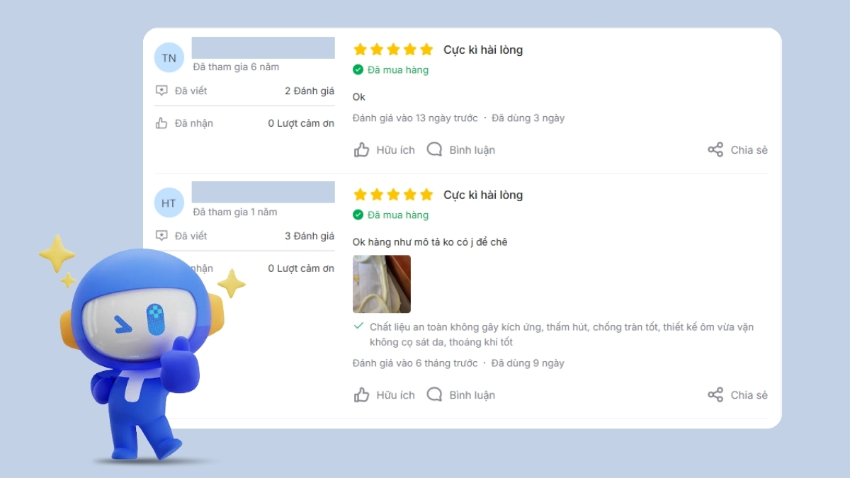 Tham khảo thêm phản hồi người dùng trên Tiki