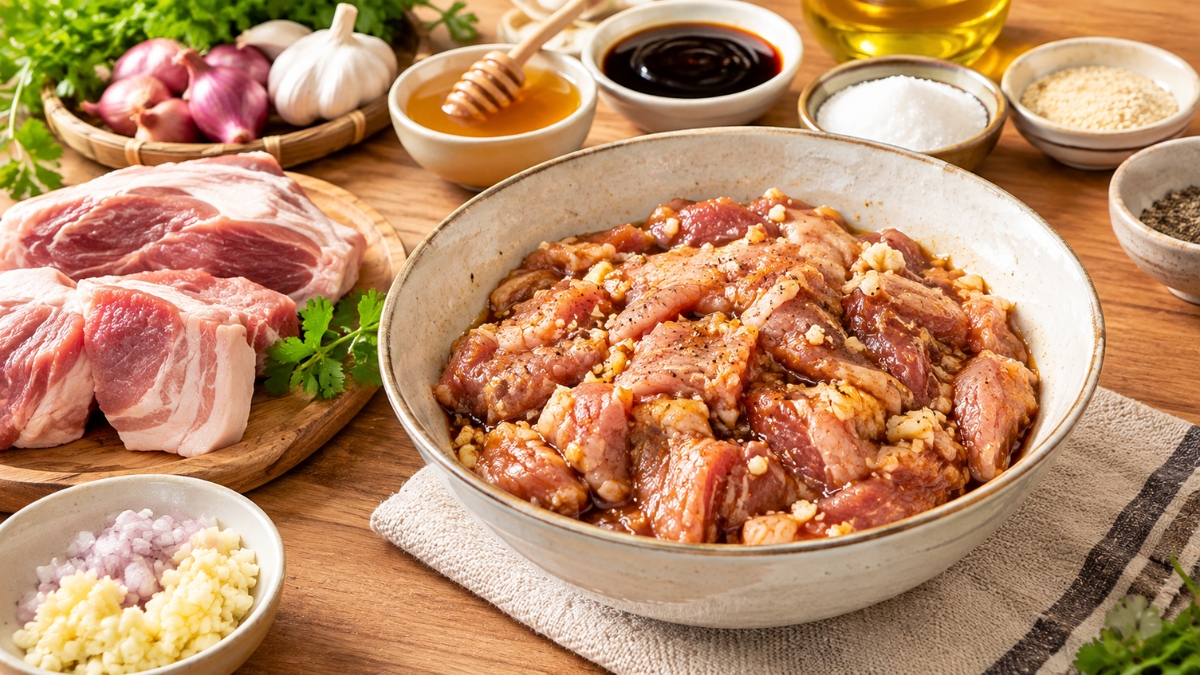 Công thức ướp thịt nướng truyền thống kết hợp các gia vị quen thuộc