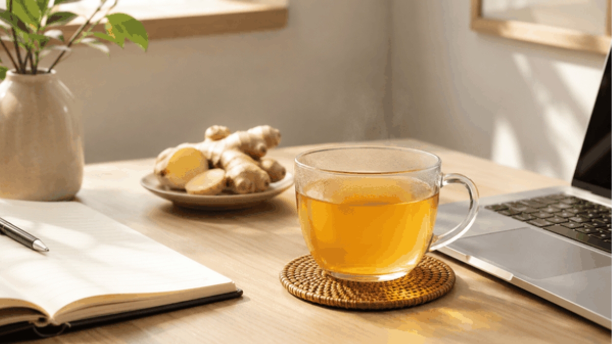 Một tách trà gừng ấm sau bữa ăn có thể giúp cơ thể cảm thấy dễ chịu