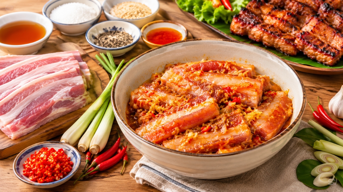Ướp thịt nướng sả ớt