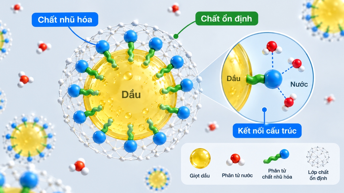 Phân biệt chất ổn định và chất nhũ hóa
