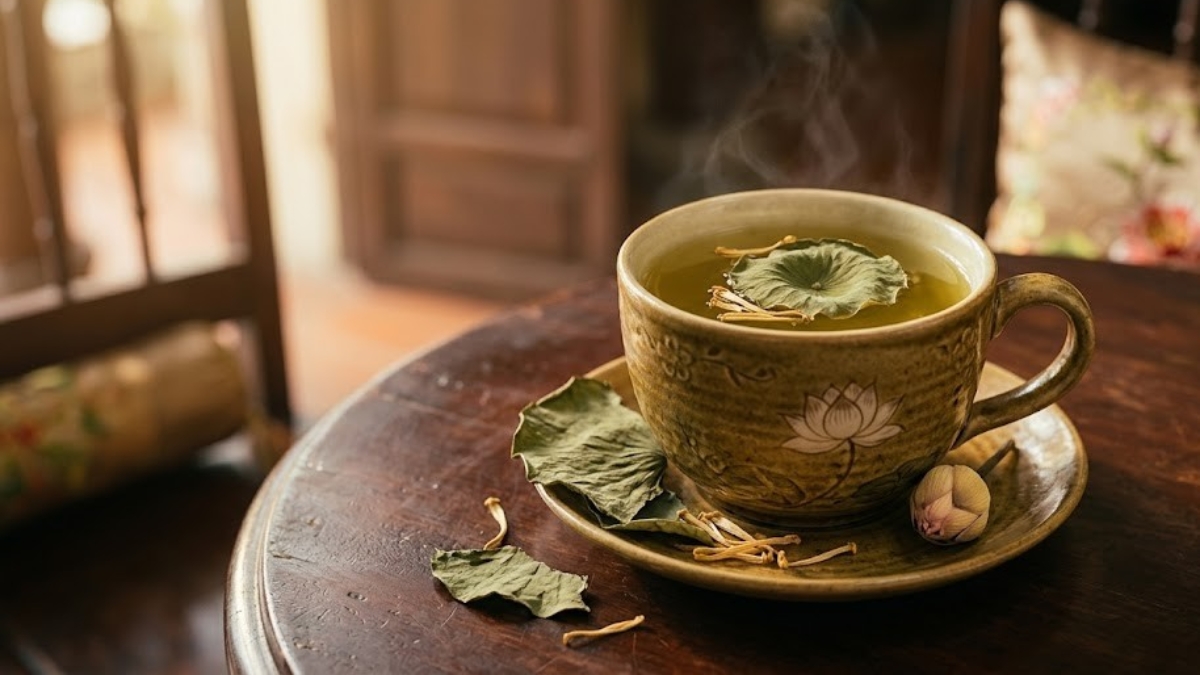 Không nên lạm dụng hoặc dùng trà lá sen thay thế hoàn toàn cho nước lọc
