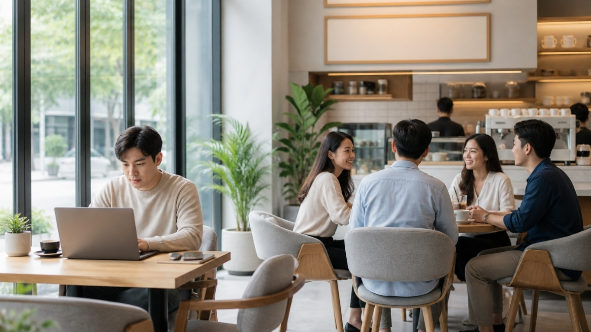 Chọn không gian quán phù hợp với nhu cầu như học tập, gặp gỡ đối tác,...