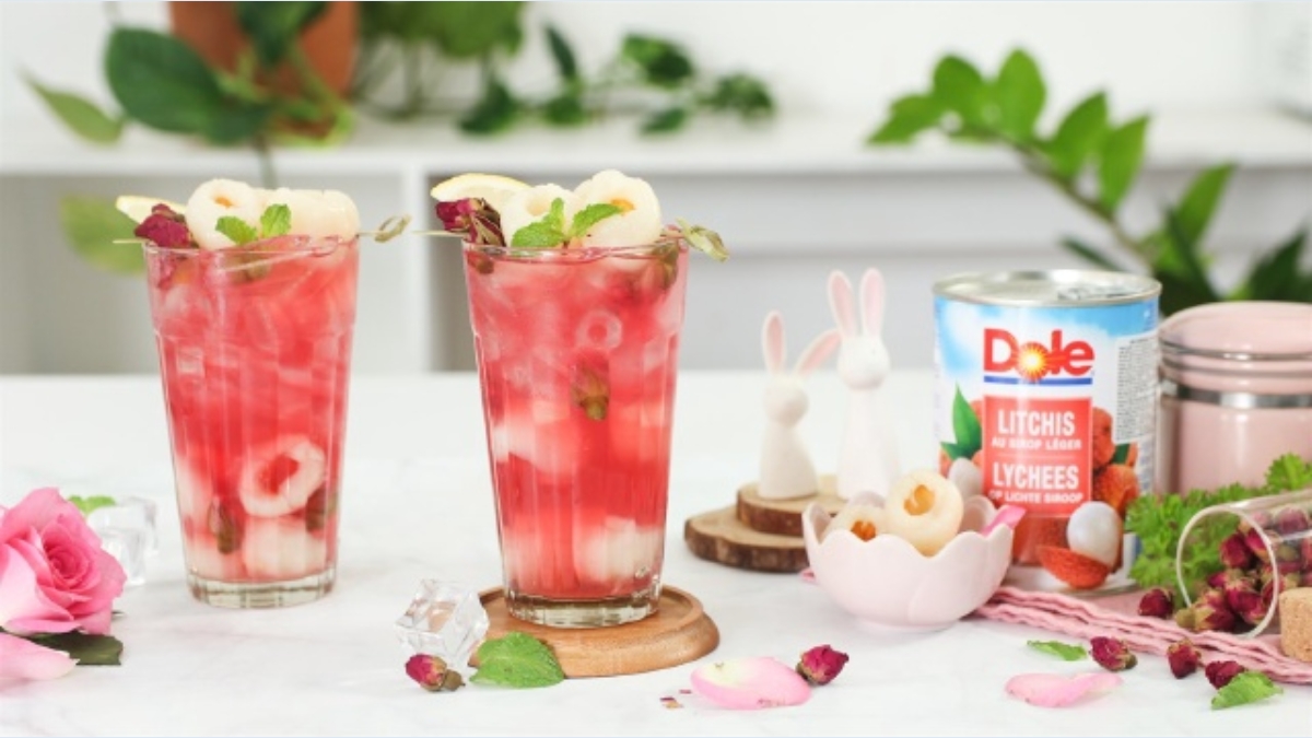 Làm trà vải hoa hồng