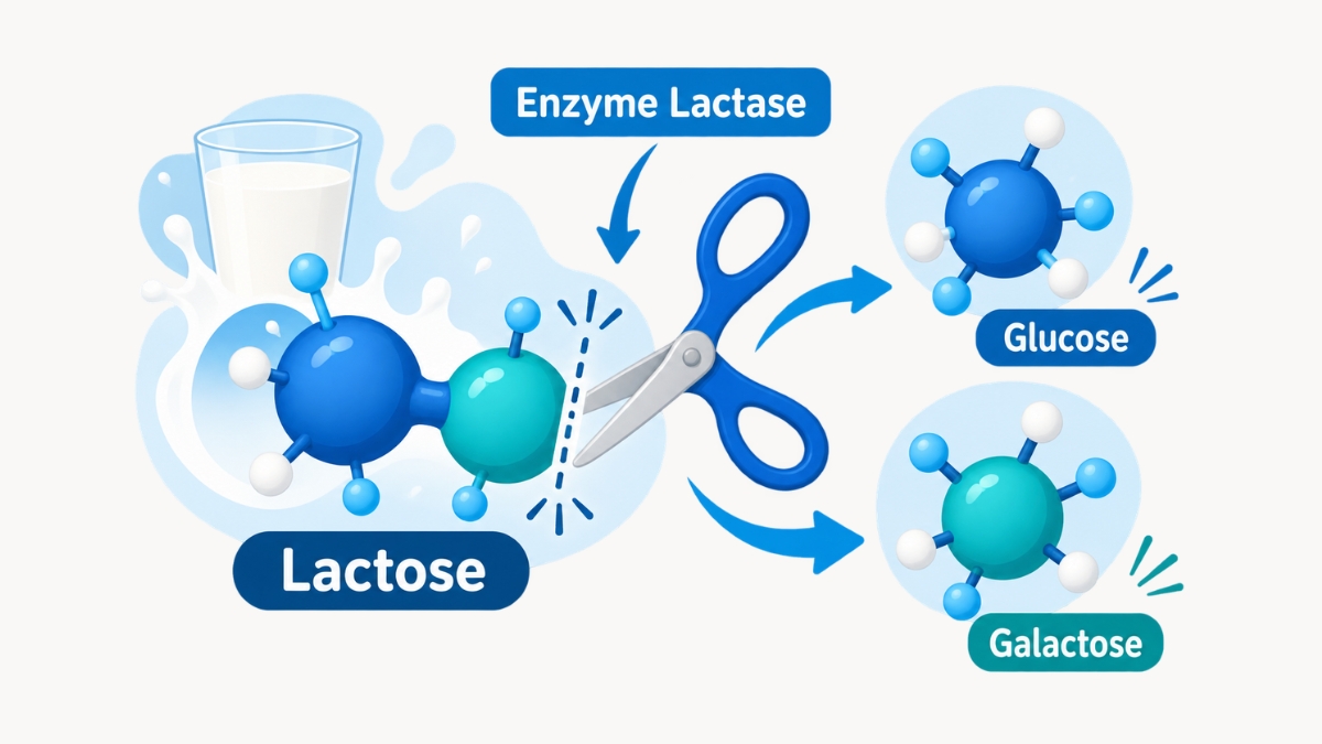 Cơ chế sản xuất sữa tách lactose